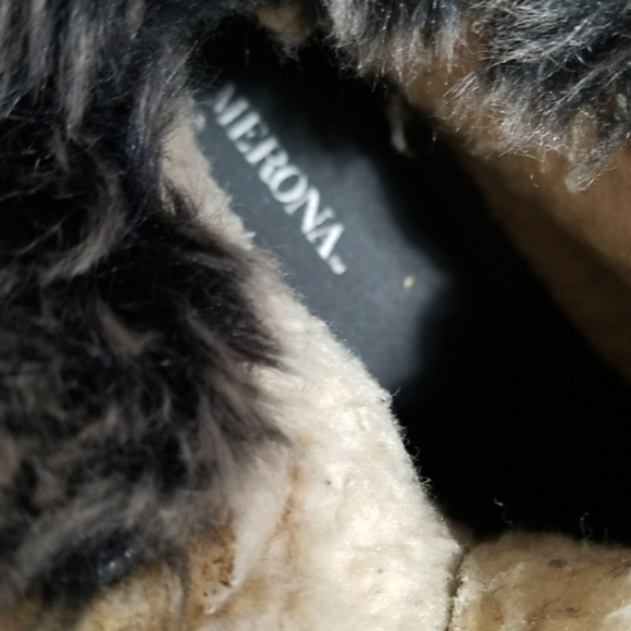 Merona black suede furr cuffed hiking booties - Picture 6 of 7